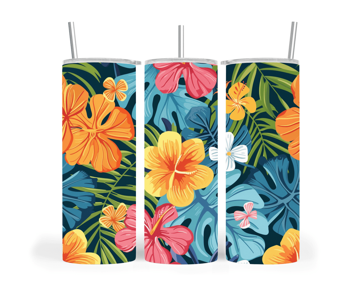 PASIFIKA INSPIRED FLORAL TUMBLER - Stick N It