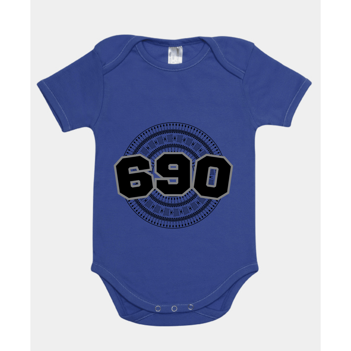 TOKELAU | 690 | ORGANIC COTTON ONESIE | BLACK DESIGN - Stick N It
