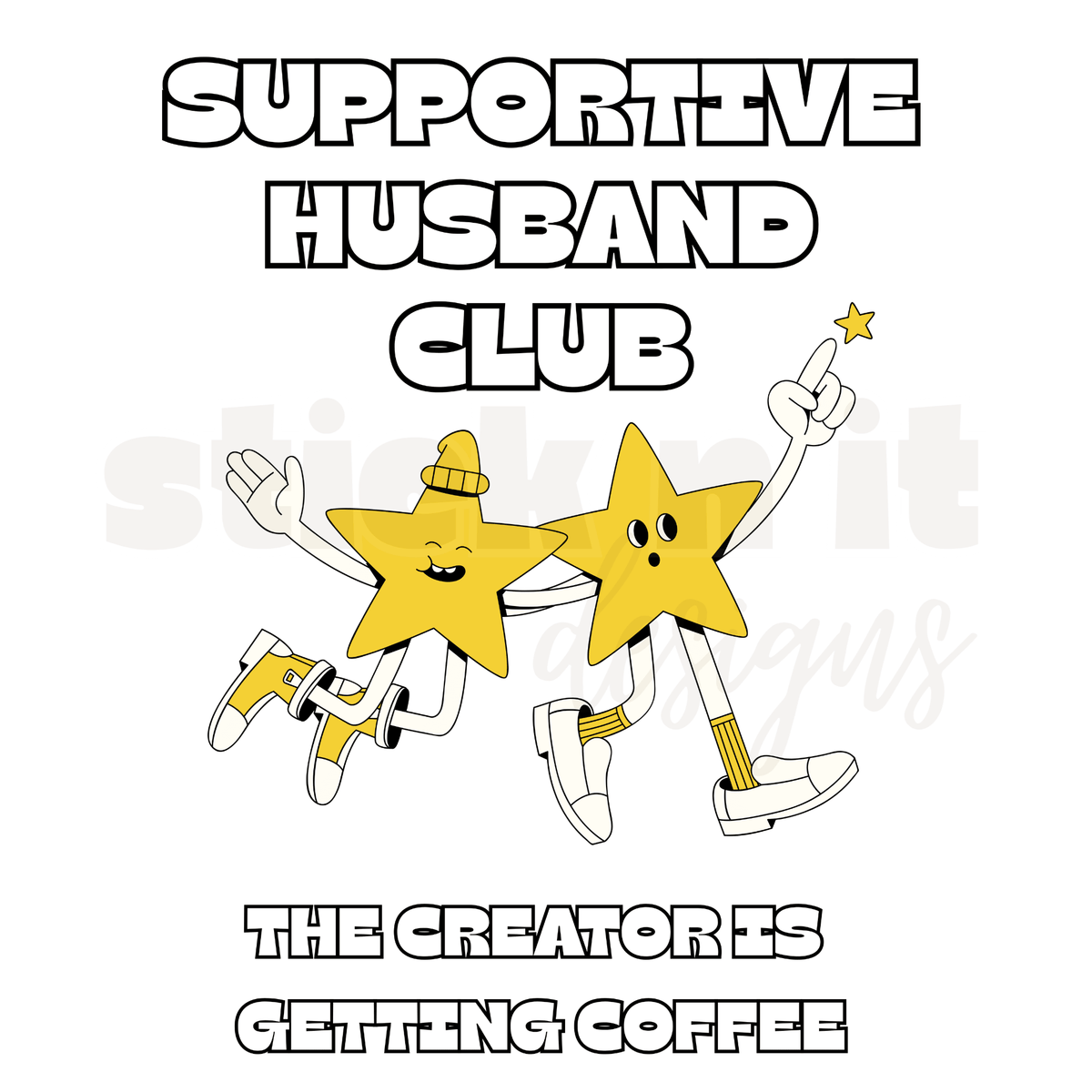 SUPPORTIVE HUSBAND CLUB OVERSIZE SHIRT - Stick N It