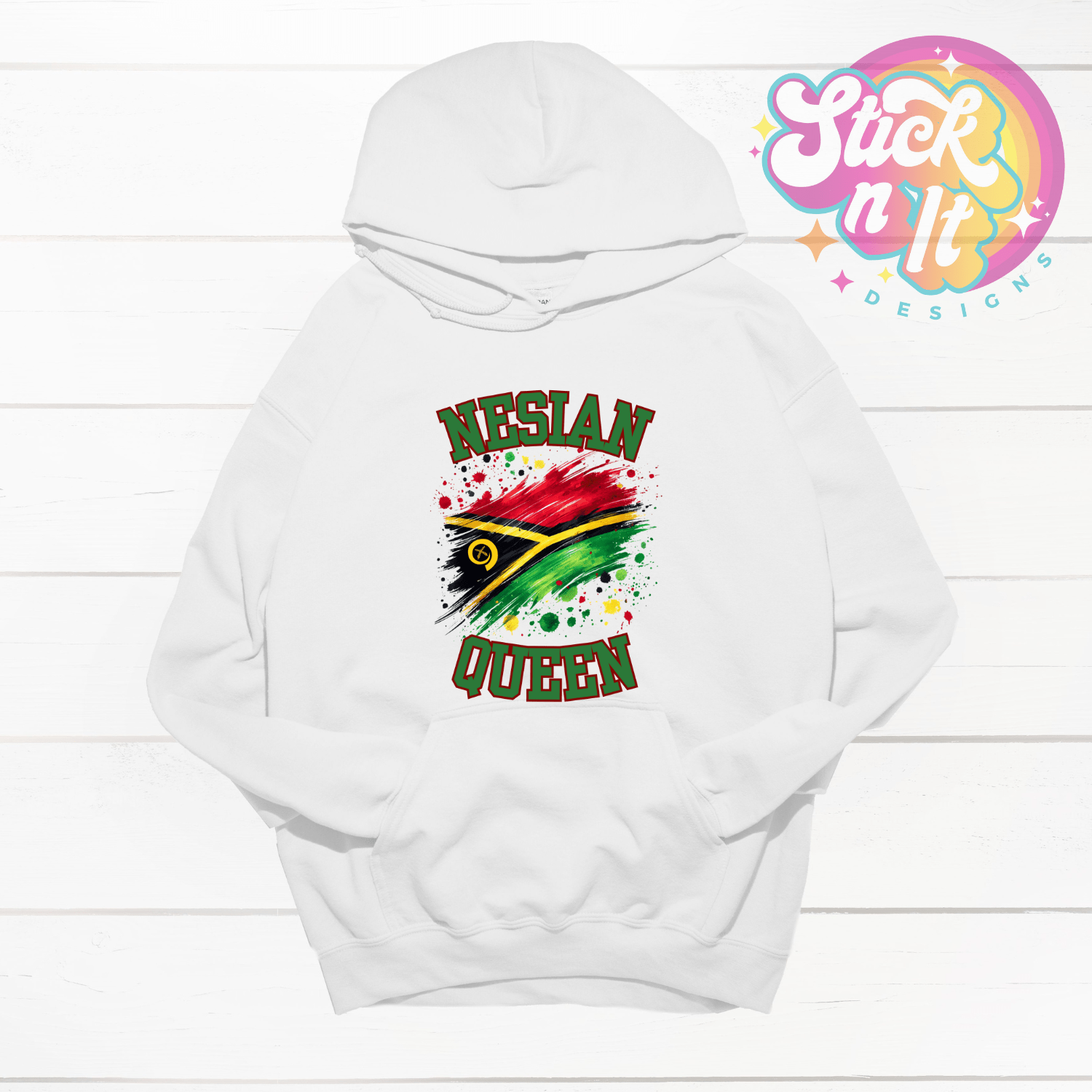 VANUATU NESIAN QUEEN HOODIE - Stick N It