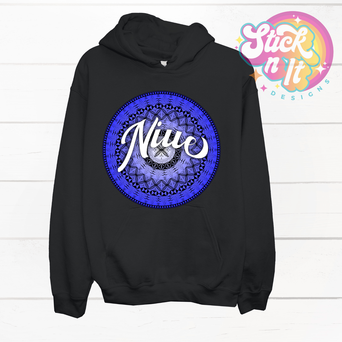 NIUE HOODIE BLUE - Stick N It