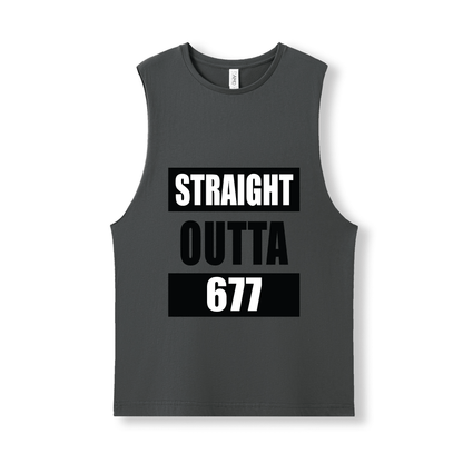 STRAIGHT OUTTA 677 | UNISEX COTTON TANK - Stick N It