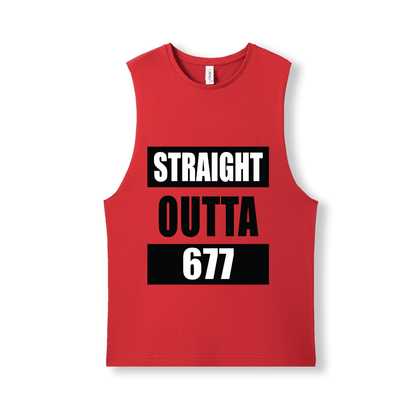 STRAIGHT OUTTA 677 | UNISEX COTTON TANK - Stick N It