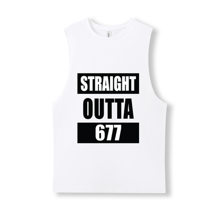 STRAIGHT OUTTA 677 | UNISEX COTTON TANK - Stick N It