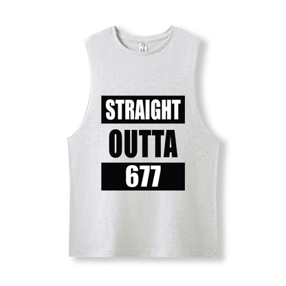 STRAIGHT OUTTA 677 | UNISEX COTTON TANK - Stick N It