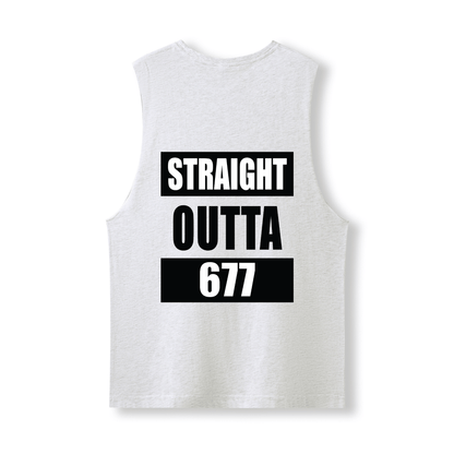 STRAIGHT OUTTA 677 | UNISEX COTTON TANK - Stick N It