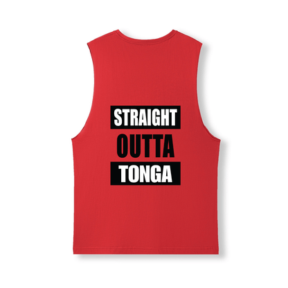 STRAIGHT OUTTA TONGA | UNISEX COTTON TANK - Stick N It