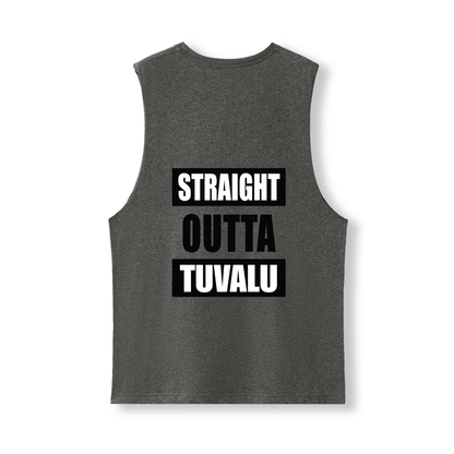 STRAIGHT OUTTA TUVALU | UNISEX COTTON TANK - Stick N It