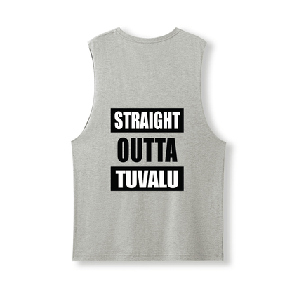 STRAIGHT OUTTA TUVALU | UNISEX COTTON TANK - Stick N It