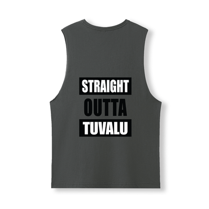STRAIGHT OUTTA TUVALU | UNISEX COTTON TANK - Stick N It