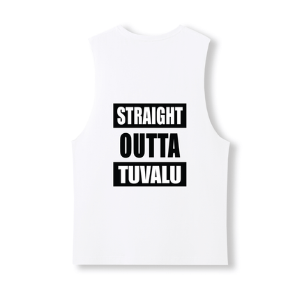 STRAIGHT OUTTA TUVALU | UNISEX COTTON TANK - Stick N It