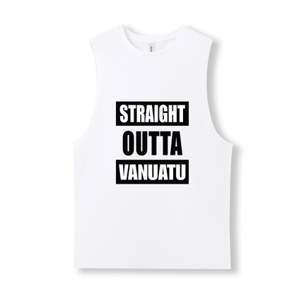 STRAIGHT OUTTA VANUATU | UNISEX COTTON TANK - Stick N It