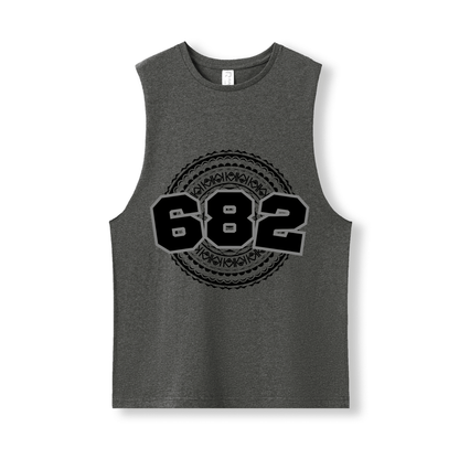 COOK ISLANDS | 682 | UNISEX COTTON TANK | BLACK DESIGN - Stick N It