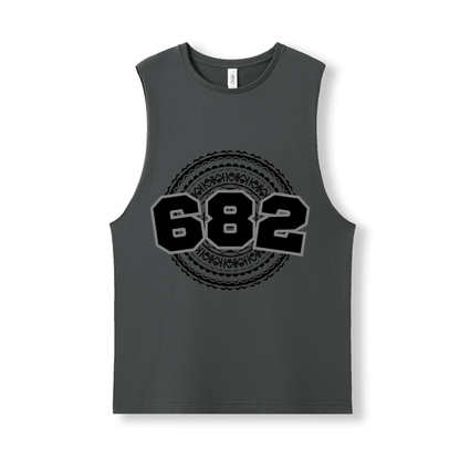 COOK ISLANDS | 682 | UNISEX COTTON TANK | BLACK DESIGN - Stick N It