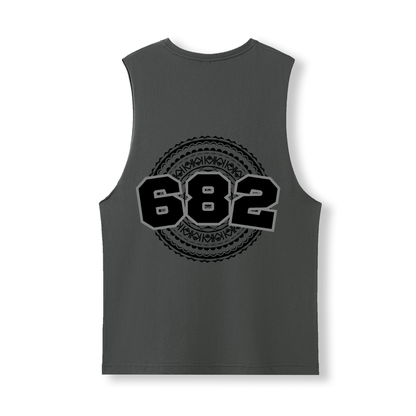 COOK ISLANDS | 682 | UNISEX COTTON TANK | BLACK DESIGN - Stick N It