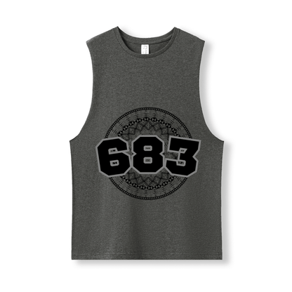 NIUE | 683 | UNISEX COTTON TANK | BLACK DESIGN - Stick N It