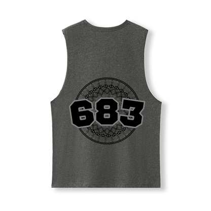 NIUE | 683 | UNISEX COTTON TANK | BLACK DESIGN - Stick N It