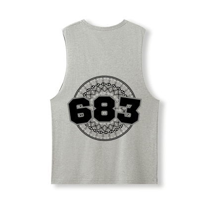 NIUE | 683 | UNISEX COTTON TANK | BLACK DESIGN - Stick N It