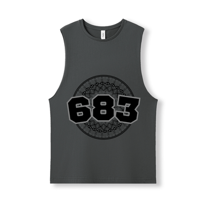 NIUE | 683 | UNISEX COTTON TANK | BLACK DESIGN - Stick N It