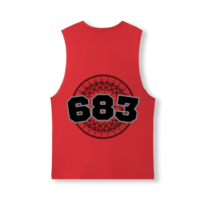 NIUE | 683 | UNISEX COTTON TANK | BLACK DESIGN - Stick N It
