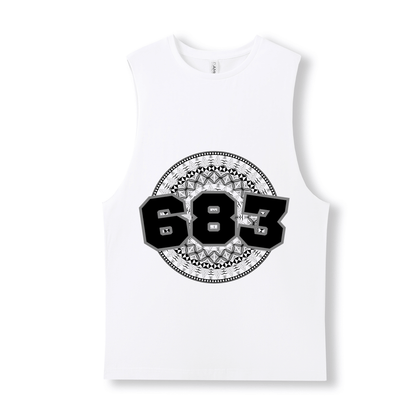 NIUE | 683 | UNISEX COTTON TANK | BLACK DESIGN - Stick N It