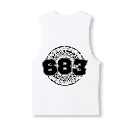 NIUE | 683 | UNISEX COTTON TANK | BLACK DESIGN - Stick N It