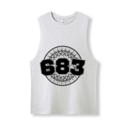 NIUE | 683 | UNISEX COTTON TANK | BLACK DESIGN - Stick N It