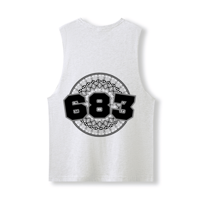 NIUE | 683 | UNISEX COTTON TANK | BLACK DESIGN - Stick N It
