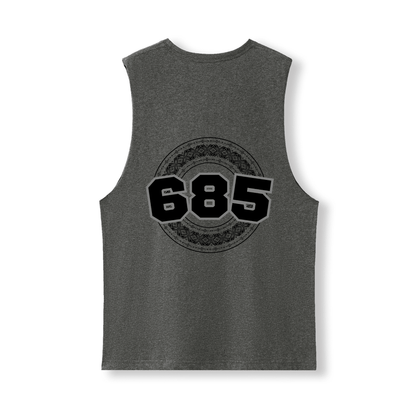 SAMOA | 685 | UNISEX COTTON TANK | BLACK DESIGN - Stick N It