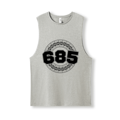 SAMOA | 685 | UNISEX COTTON TANK | BLACK DESIGN - Stick N It