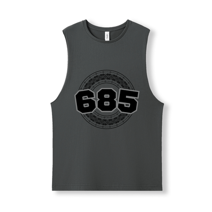 SAMOA | 685 | UNISEX COTTON TANK | BLACK DESIGN - Stick N It
