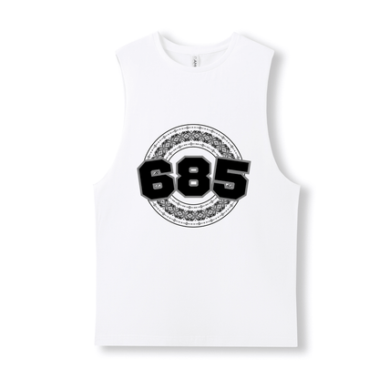 SAMOA | 685 | UNISEX COTTON TANK | BLACK DESIGN - Stick N It