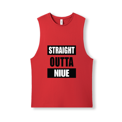 STRAIGHT OUTTA NIUE | UNISEX COTTON TANK - Stick N It