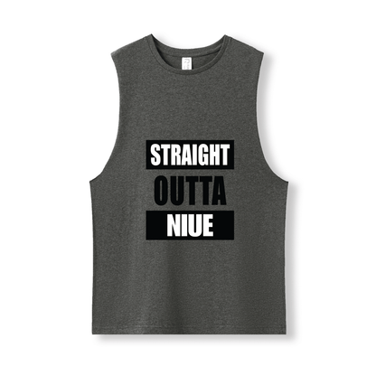 STRAIGHT OUTTA NIUE | UNISEX COTTON TANK - Stick N It