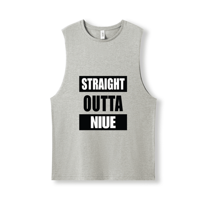 STRAIGHT OUTTA NIUE | UNISEX COTTON TANK - Stick N It