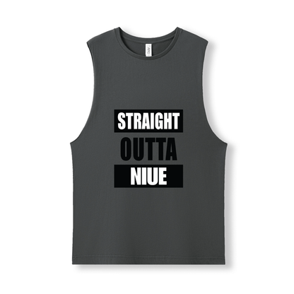 STRAIGHT OUTTA NIUE | UNISEX COTTON TANK - Stick N It