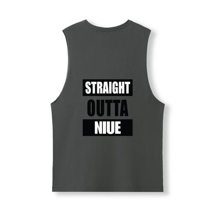 STRAIGHT OUTTA NIUE | UNISEX COTTON TANK - Stick N It