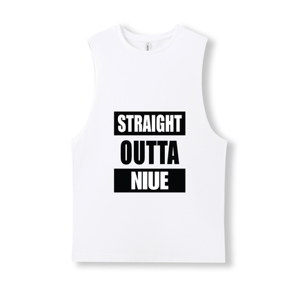 STRAIGHT OUTTA NIUE | UNISEX COTTON TANK - Stick N It