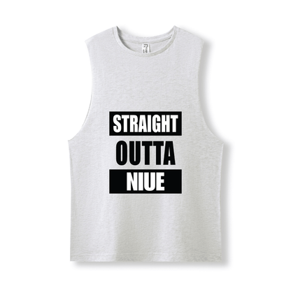 STRAIGHT OUTTA NIUE | UNISEX COTTON TANK - Stick N It
