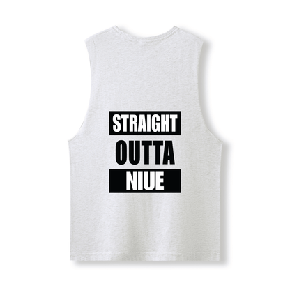 STRAIGHT OUTTA NIUE | UNISEX COTTON TANK - Stick N It