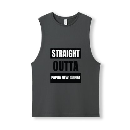 STRAIGHT OUTTA PAPUA NEW GUINEA | UNISEX COTTON TANK - Stick N It