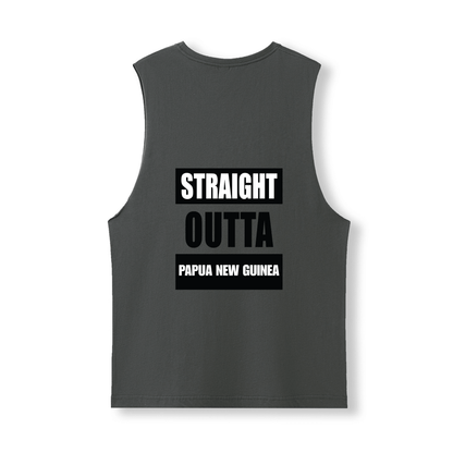 STRAIGHT OUTTA PAPUA NEW GUINEA | UNISEX COTTON TANK - Stick N It
