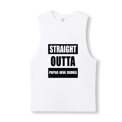 STRAIGHT OUTTA PAPUA NEW GUINEA | UNISEX COTTON TANK - Stick N It