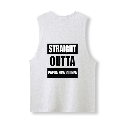 STRAIGHT OUTTA PAPUA NEW GUINEA | UNISEX COTTON TANK - Stick N It