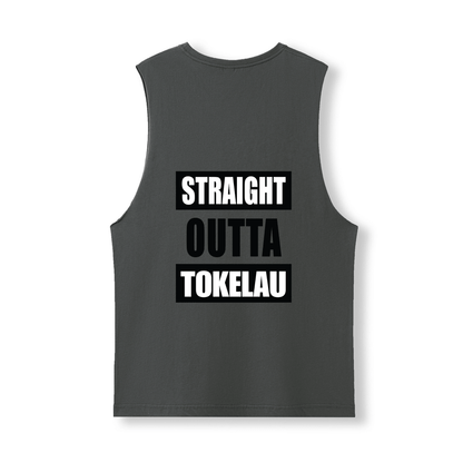 STRAIGHT OUTTA TOKELAU | UNISEX COTTON TANK - Stick N It