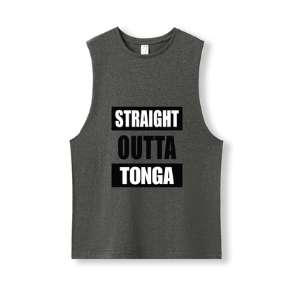 STRAIGHT OUTTA TONGA | UNISEX COTTON TANK - Stick N It