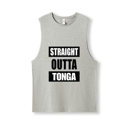 STRAIGHT OUTTA TONGA | UNISEX COTTON TANK - Stick N It