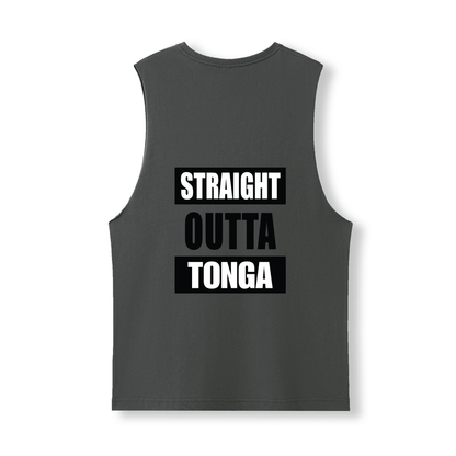 STRAIGHT OUTTA TONGA | UNISEX COTTON TANK - Stick N It