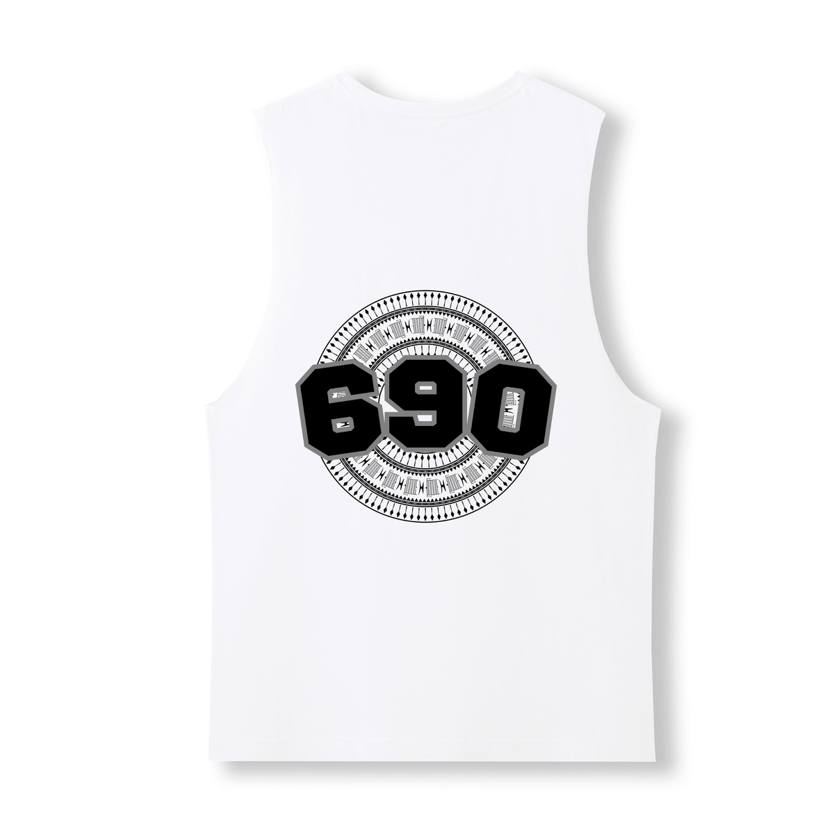 TOKELAU | 690 | UNISEX COTTON TANK | BLACK DESIGN - Stick N It