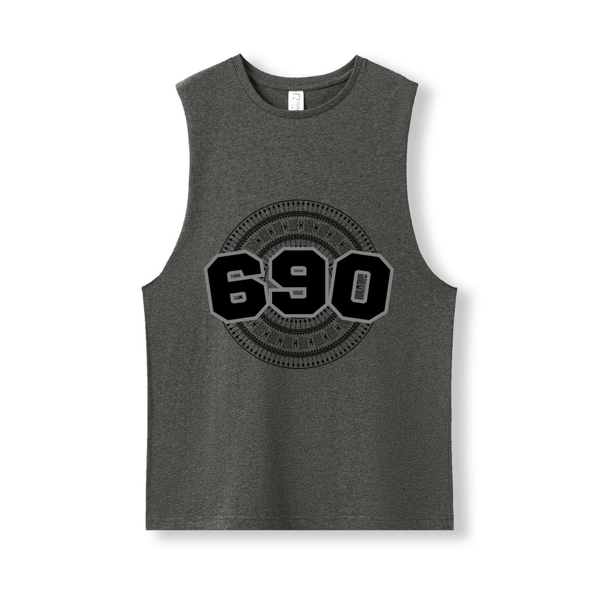 TOKELAU | 690 | UNISEX COTTON TANK | BLACK DESIGN - Stick N It